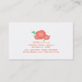 ペイントオレンジ花モダンビジネスカード 名刺 (裏面)