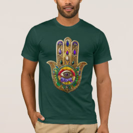 ペイントゴールドハムサアメジストルビーサードアイ Tシャツ