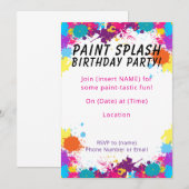 ペイントスプラッシュ 招待状 (正面/裏面)