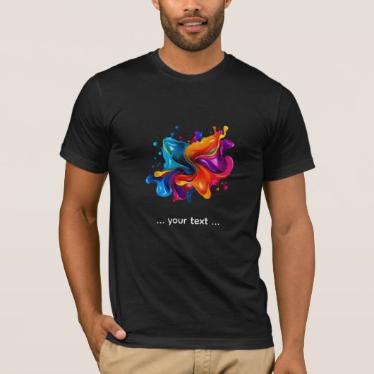 ペイントスプラッターエクスプロージョン Tシャツ (正面)
