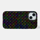 ペイントスプラッター星 iPhone 15ケース (裏面横)