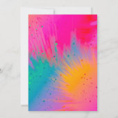 ペイントスプラッター誕生日パーティー 招待状 (裏面)