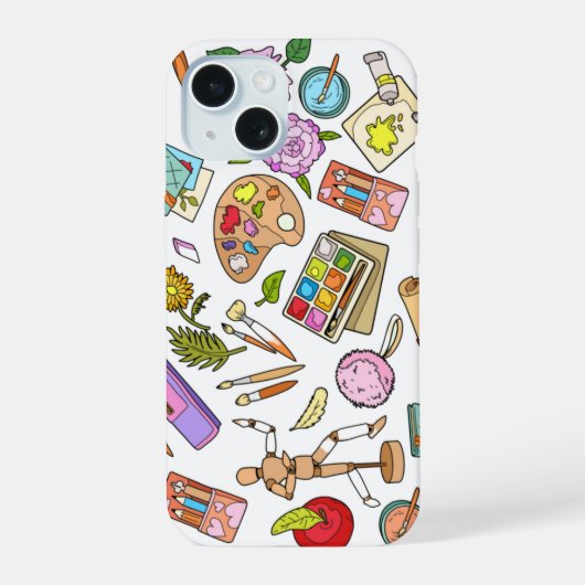 ペイントツールプリント iPhone 15ケース (裏面)