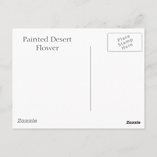 ペイントデザートの花 ポストカード (裏面)