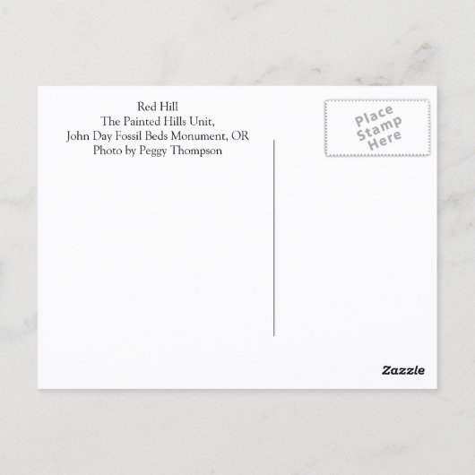 ペイントドヒルズ、オレゴン州 旅行写真 ポストカード (裏面)