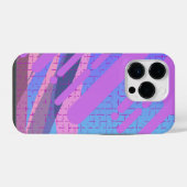 ペイントドリップ鮮やか抽象画  iPhoneケース (裏面横)