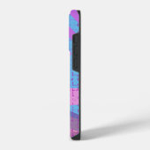 ペイントドリップ鮮やか抽象画  iPhoneケース (左側面)