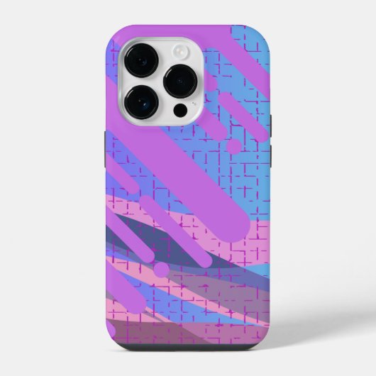 ペイントドリップ鮮やか抽象画  iPhoneケース (裏面)