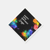 ペイントバリングバースデーパーティー スタンダードカクテルナプキン (角)