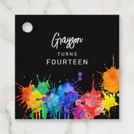 ペイントバリングバースデーパーティー フェイバータグ