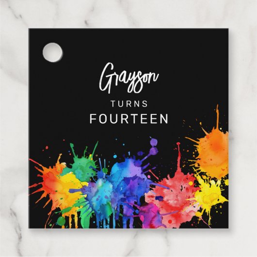 ペイントバリングバースデーパーティー フェイバータグ (正面)