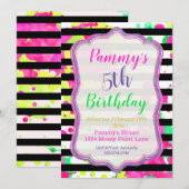 ペイントパーティー招待状、アートパーティー、招待状 招待状 (正面/裏面)