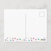 ペイントパーティー・水彩パレットアート誕生日 ポストカード (裏面)