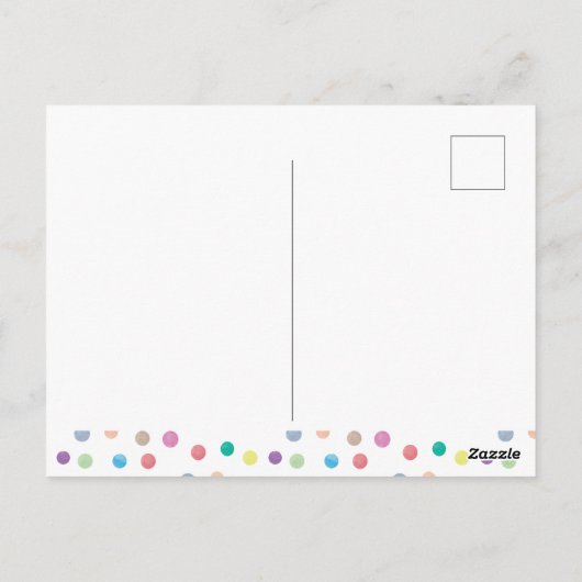 ペイントパーティー・水彩パレットアート・誕生日 ポストカード (裏面)