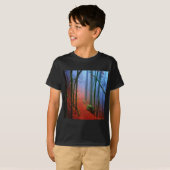 ペイントフォレストの秋の青い霧 Tシャツ (正面フル)