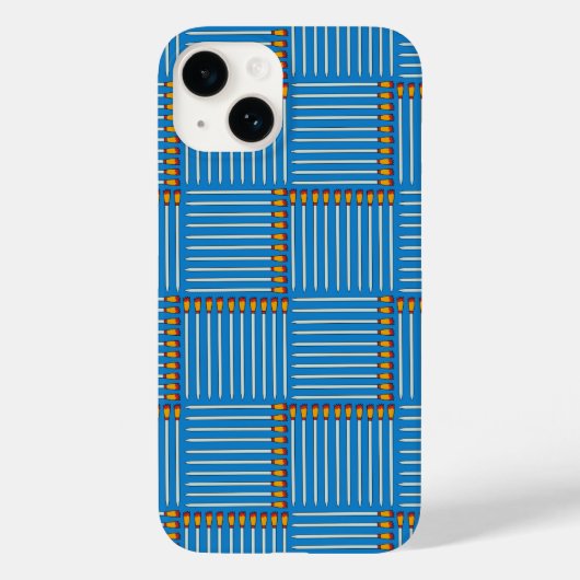 ペイントブラシの網掛け青 Case-Mate iPhoneケース (裏面)