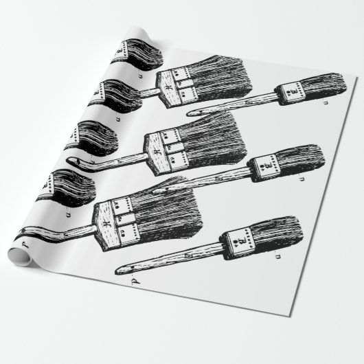 ペイントブラシデザイン ラッピングペーパー (アンロールド)