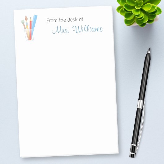 ペイントブラシペンシルアートクラフトスクール先生 ポストイット