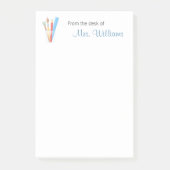 ペイントブラシペンシルアートクラフトスクール先生 ポストイット (正面)