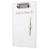 ペイントブラシ付きクリップボードイラストレーション クリップボード (左)