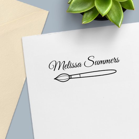 ペイントブラシ名前をカスタムする セルフインキングスタンプ