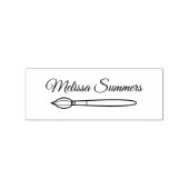 ペイントブラシ名前をカスタムする ラバースタンプ (インプリント)