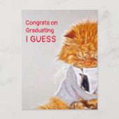 ペイントブラシ怒スタイルキャット卒業をテーマにした ポストカード (正面)