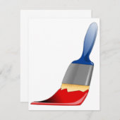 ペイントブラシ招待状 招待状 (正面/裏面)