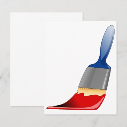 ペイントブラシ招待状 招待状 (正面/裏面)