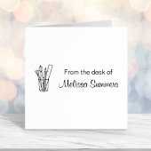 ペイントブラシ鉛筆ルーラーアートクラフト用品 セルフインキングスタンプ