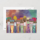 ペイントブラシ ポストカード (正面/裏面)