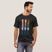 ペイントブラシ 絵画 画家 Tシャツ (正面フル)