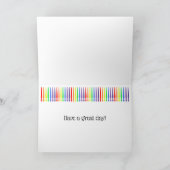 ペイントブラシ,虹の色,ハッピーバースデー カード (内部)