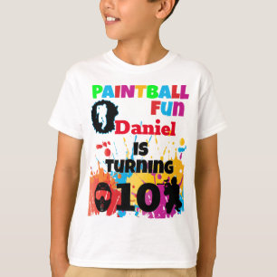 ペイントボーカラフルルマッチング誕生日ボーイ Tシャツ