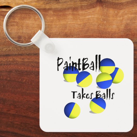 ペイントボールがボールをとる キーホルダー (正面)