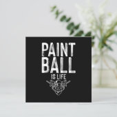 ペイントボールこそが人生 ペイントボールプレーヤー マーカー ギフト 招待状 (スタンド正面)