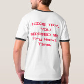 ペイントボールで持って来て下さい Tシャツ (裏面)