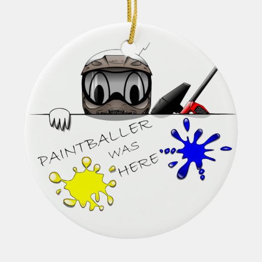 ペイントボールのギア セラミックオーナメント (正面)
