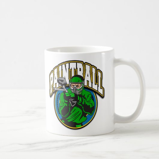 ペイントボールのロゴ コーヒーマグカップ (右)