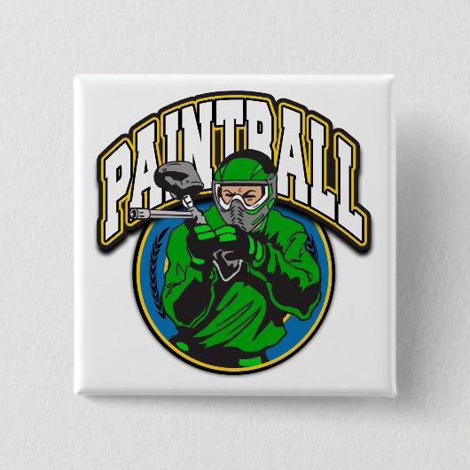 ペイントボールのロゴ 缶バッジ (正面)