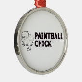 ペイントボールの女の子 メタルオーナメント (右)