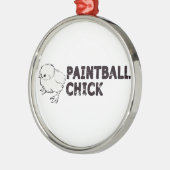 ペイントボールの女の子 メタルオーナメント (左)