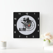 ペイントボールの射手の目標 スクエア壁時計 (ホーム)
