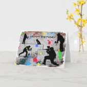 ペイントボールの戦い カード (黄色い花)