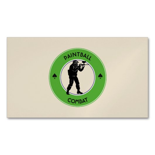 ペイントボールの戦い マグネット名刺 (正面)