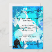 ペイントボールの第35誕生日 招待状 (裏面)