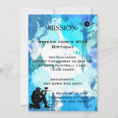 ペイントボールの第40誕生日 招待状 (裏面)