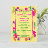 ペイントボールの誕生日のパーティの招待状 招待状 (スタンド正面)