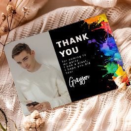 ペイントボールの誕生日パーティー サンキューカード