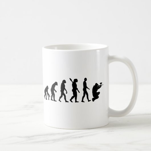 ペイントボールの進化 コーヒーマグカップ (右)